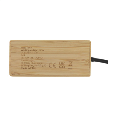 Logotrade ärikingid pilt: Fyra bambusest USB jaotur