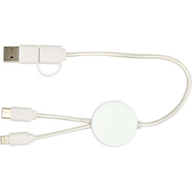 Logotrade reklaamtoote foto: Citala 5-in-1 taaskasutatud plastist 30 cm kiirlaadimiskaabel