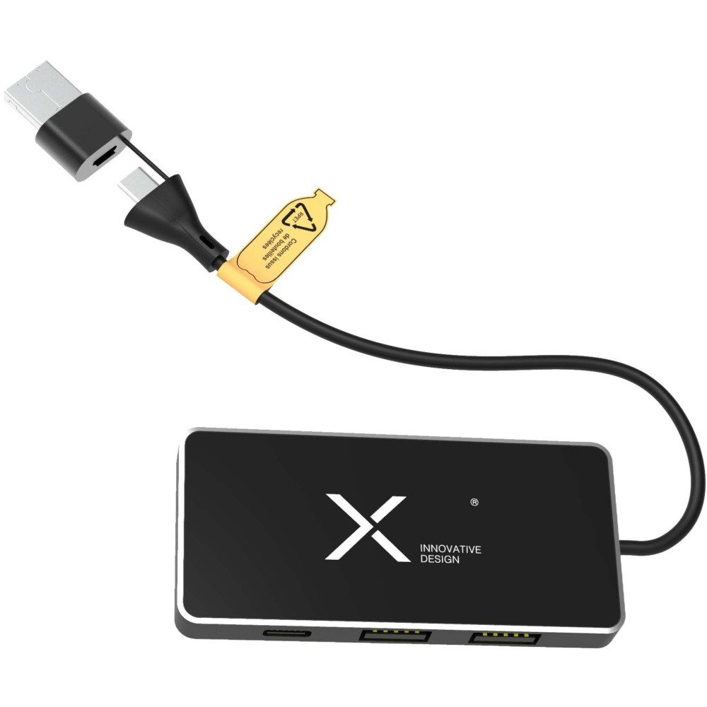 Logotrade meened pilt: SCX.design H20 8-ühes USB-jaotur kahe sisendi ja 6-pordiga