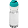 H2O Active® Eco Base 650 ml keeratava kaanega spordipudel, Läbipaistev / Aqua sinine