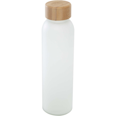 Logotrade meene foto: Lume 500 ml matt klaaspudel bambusest korgiga