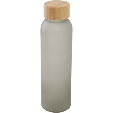 Logotrade reklaamtoote foto: Lume 500 ml matt klaaspudel bambusest korgiga