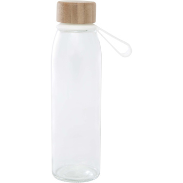 Logotrade reklaamtoote foto: Porto 500 ml klaasist veepudel bambusest korgiga