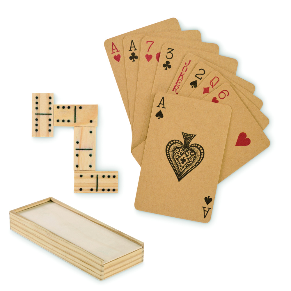 Logo trade ärikingituse pilt: Domino ja kaartide komplekt