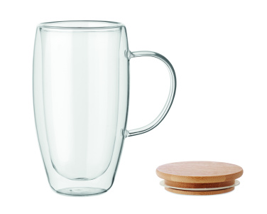Logotrade ärikingituse foto: Topeltseinaga klaasist kruus 450ml