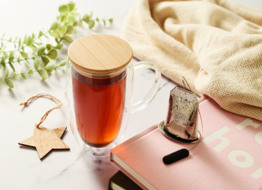 Logo trade reklaamkingitused foto: Topeltseinaga klaasist kruus kaanega 450ml