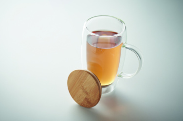 Logotrade reklaamkingid pilt: Topeltseinaga klaasist kruus kaanega 450ml