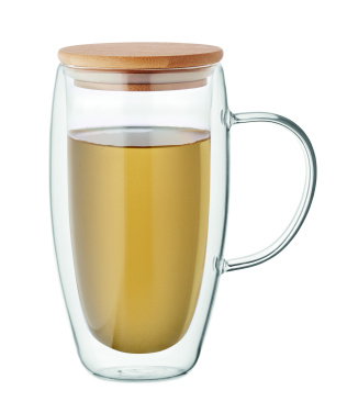Logotrade ärikingituse foto: Topeltseinaga klaasist kruus 450ml