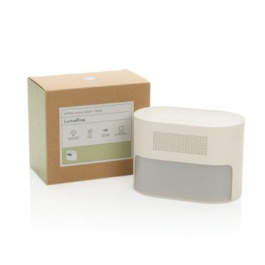 Logotrade meene foto: LumaRise RCS taaskasutatud plastist valge müraga äratuskell