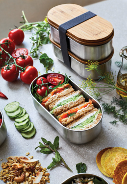 Logo trade reklaamtooted foto: Black+Blum roostevabast terasest toidukarp