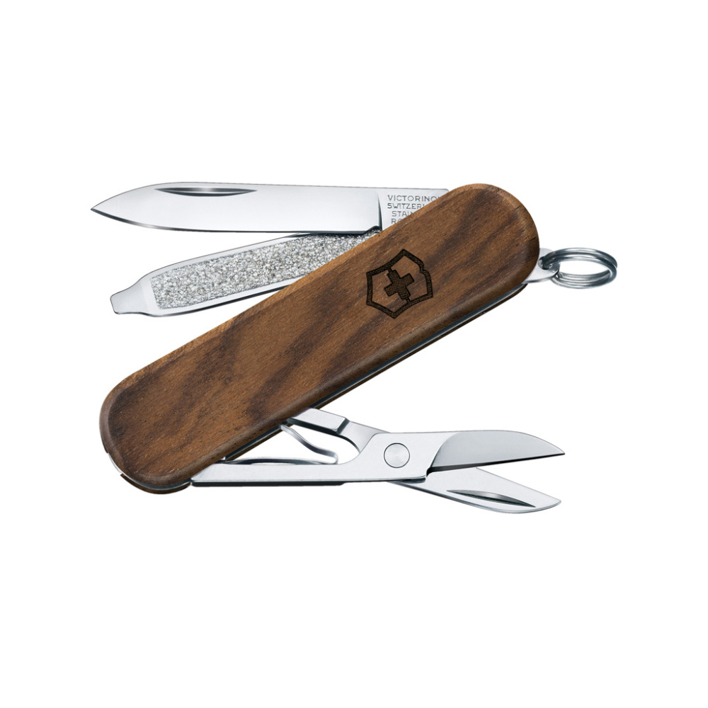 Logo trade reklaamkingid foto: VICTORINOX taskunuga Classic SD puidust käepidemega