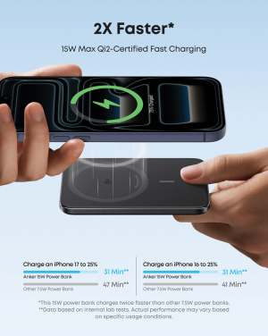 Logo trade ärikingid foto: Anker Nano Wireless Power Bank 5K 15W MagGo slim Qi 2.0