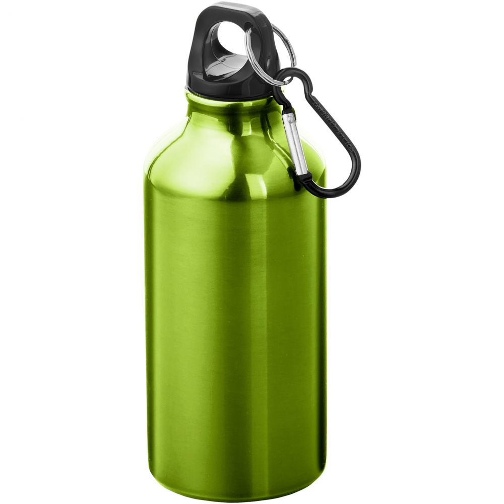 Logo trade liikelahjat mainoslahjat kuva: Oregon 400 ml:n alumiininen vesipullo karabiinikoukulla