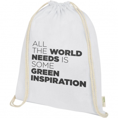 Logo trade liikelahjat mainoslahjat kuva: Orissa 100 g/m² organic cotton drawstring bag 5L