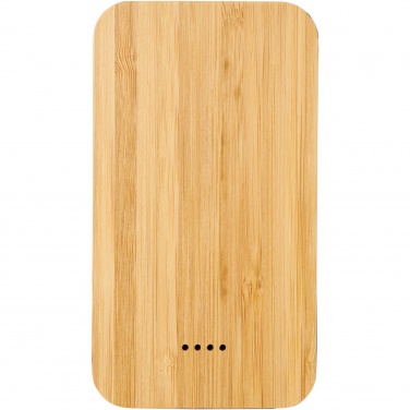 Logo trade liikelahjat mainoslahjat kuva: Langaton Future-varavirtalähde 6 000 mAh, bambua/kangasta