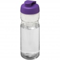 H2O Active® Base 650 ml läppäkantinen urheilujuomapullo, Läpinäkyvä / violetti