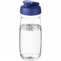 H2O Active® Pulse 600 ml flip kansi urheilujuomapullo, Läpinäkyvä / sininen