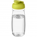 H2O Active® Pulse 600 ml flip kansi urheilujuomapullo, Läpinäkyvä / lime