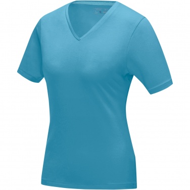 Logotrade mainoslahja tuotekuva: Kawartha short sleeve women's organic V-neck t-shirt