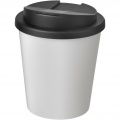 Americano® Espresso 250 ml muki, läikyttämätön kansi, Valkoinen / tasainen musta