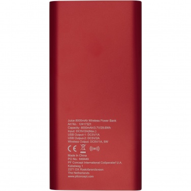 Logotrade liikelahjat kuva: Juice 8000 mAh:n langaton varavirtalähde