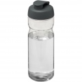 H2O Active® Base Tritan™ 650 ml urheilujuomapullo pikalukittavalla korkilla, Läpinäkyvä kirkas/harmaa