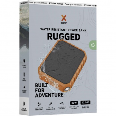 Logo trade mainoslahjat tuotekuva: Xtorm XR201 Xtreme 10 000 mAh 20 W QC3.0 vedenpitävä ja kestävä varavirtalähde taskulampulla