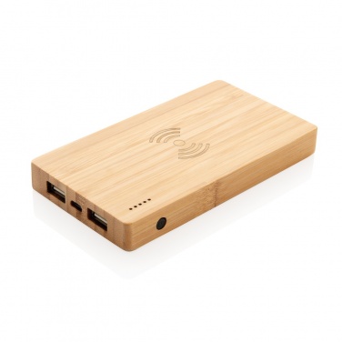 Logo trade liikelahjat mainoslahjat kuva: Bamboo 4000 mAh:n langaton 5W varavirtalähde
