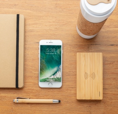 Logotrade liikelahja tuotekuva: Bamboo 4000 mAh:n langaton 5W varavirtalähde