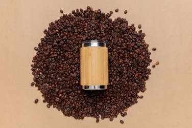 Logo trade mainoslahja kuva: Coffee to go -bambutermosmuki