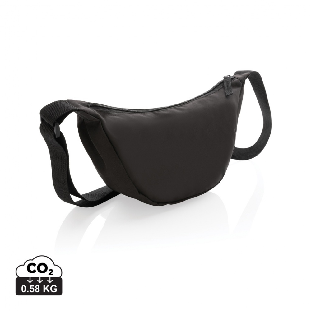 Logotrade liikelahja tuotekuva: Crescent AWARE™ RPET puolikuun muotoinen crossbody -laukku
