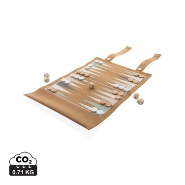 Logotrade mainoslahjat kuva: Britton taitettava backgammon -ja tammipelisetti korkista