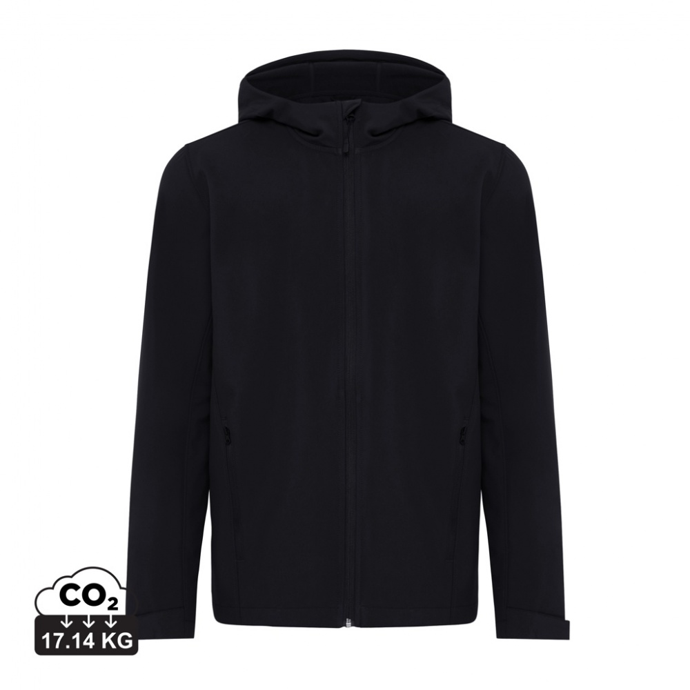 Logo trade liikelahja kuva: Iqoniq Makalu miesten softshell takki R-polyesteristä