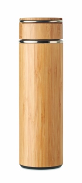 Logotrade liikelahja mainoslahja kuva: Bambu termospullo 400 ml TAMPERE