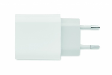 Logotrade mainostuote tuotekuva: USB-laturi EU-pistokeella