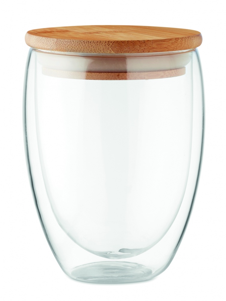 Logotrade mainostuote tuotekuva: Bambu borosilikaattilasi 350 ml Cologne