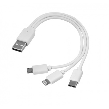 Logotrade liikelahjat kuva: 3 in 1 USB-kaapeli tyyppi c + micro USB + lightning