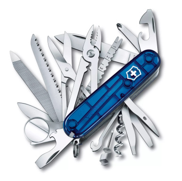 Logo trade liikelahja kuva: Taskuveitsi SwissChamp läpinäkyvä Victorinox