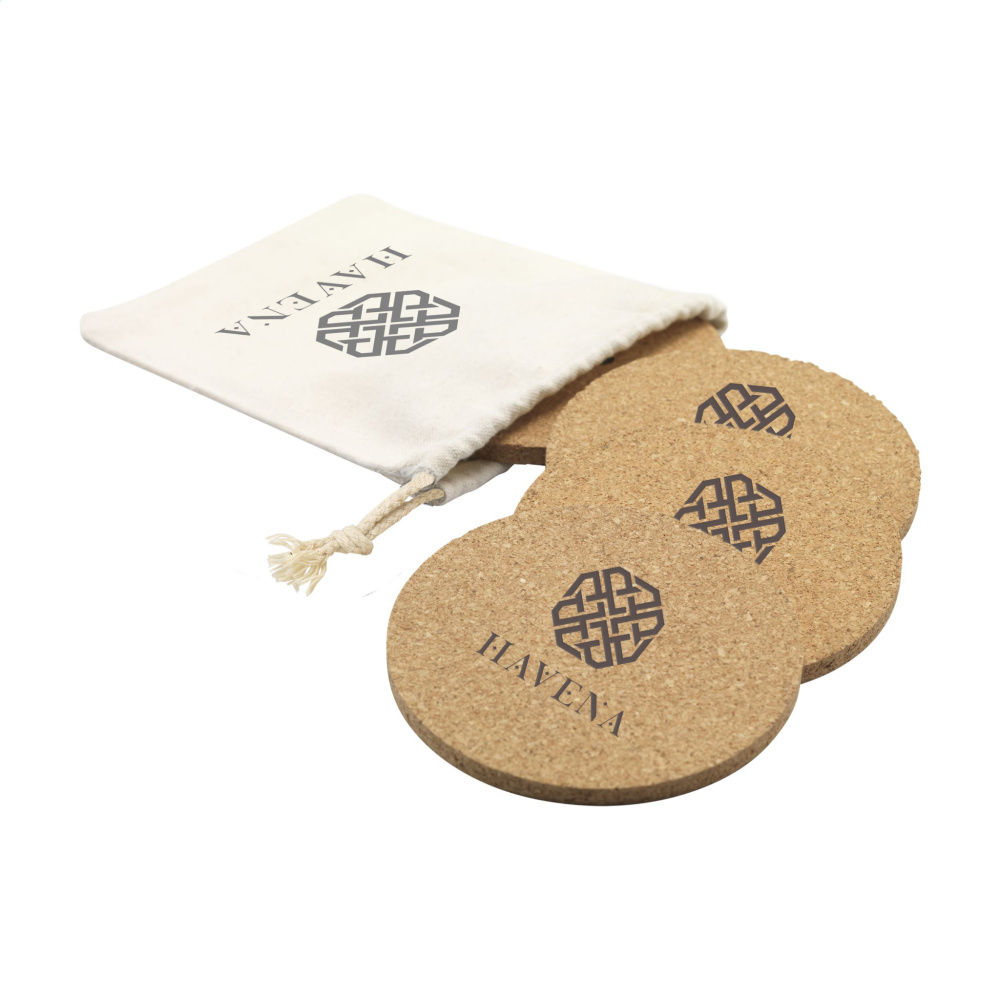 Logotrade liikelahjat mainoslahjat tuotekuva: Cork Coaster Set