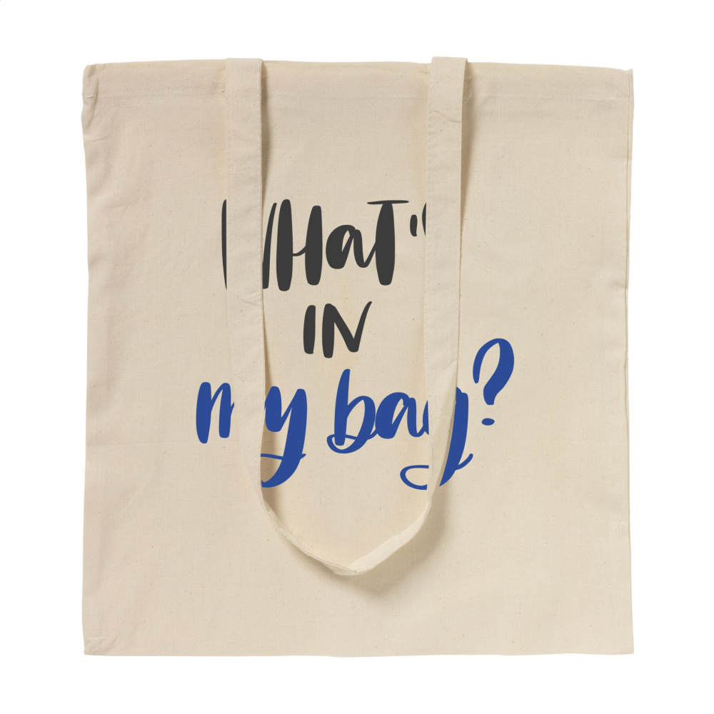 Logotrade mainoslahjat kuva: ShoppyBag (100 g/m²) pitkäkahvainen puuvillakassi