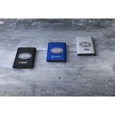 Logo trade liikelahjat mainoslahjat kuva: Alumiininen 8000 Wireless Powerbank langaton laturi