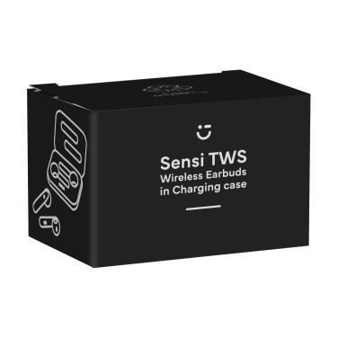 Logo trade mainostuote kuva: Sensi TWS langattomat nappikuulokkeet latauskotelossa