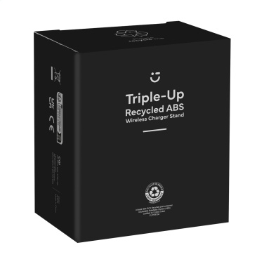 Logotrade mainoslahja ja liikelahja kuva: Triple-Up RCS kierrätetty ABS-langaton latausteline