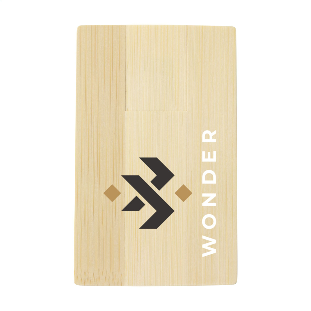 Logotrade liikelahjat kuva: Luottokortti USB Bamboo 16GB