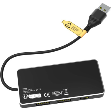 Logo trade mainostuote kuva: SCX.design H20 8-in-1-USB-hubi kahdella tulolla ja 6 portilla