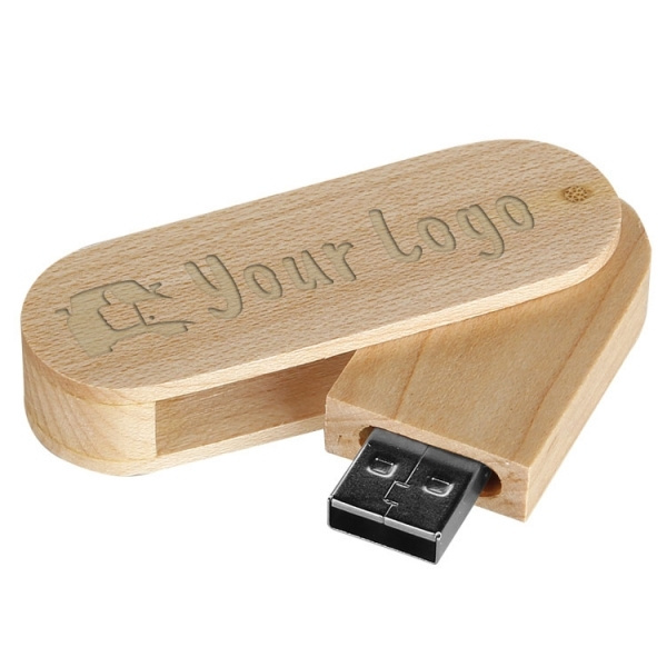 Logotrade mainostuote tuotekuva: Puinen USB-tikku