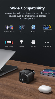 Logo trade mainostuote kuva: Urban Vitamin Mendocino – 65 W GaN-laturi