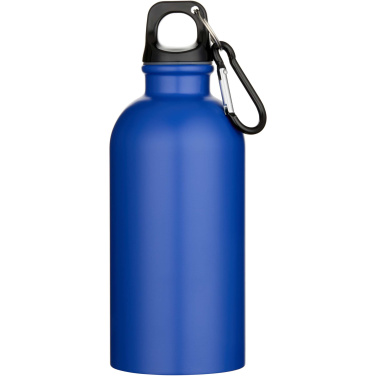 Logo trade mainostuotet tuotekuva: Oregon 400 ml:n RCS-sertifioitu, yksiseinämäinen, ruostumattomasta teräksestä valmistettu vesipullo karabiinihaalla