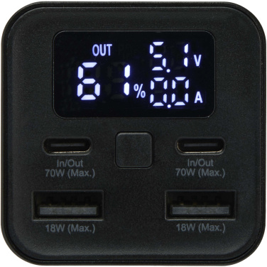 Logotrade mainostuotet kuva: Acamar 20 000 mAh:n ja 70 W:n kannettavan tietokoneen varavirtalähde kierrätetystä alumiinista