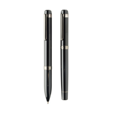 Logotrade mainostuote tuotekuva: Swiss Peak OSLO -kierrätysteräksinen deluxe-kynäsetti